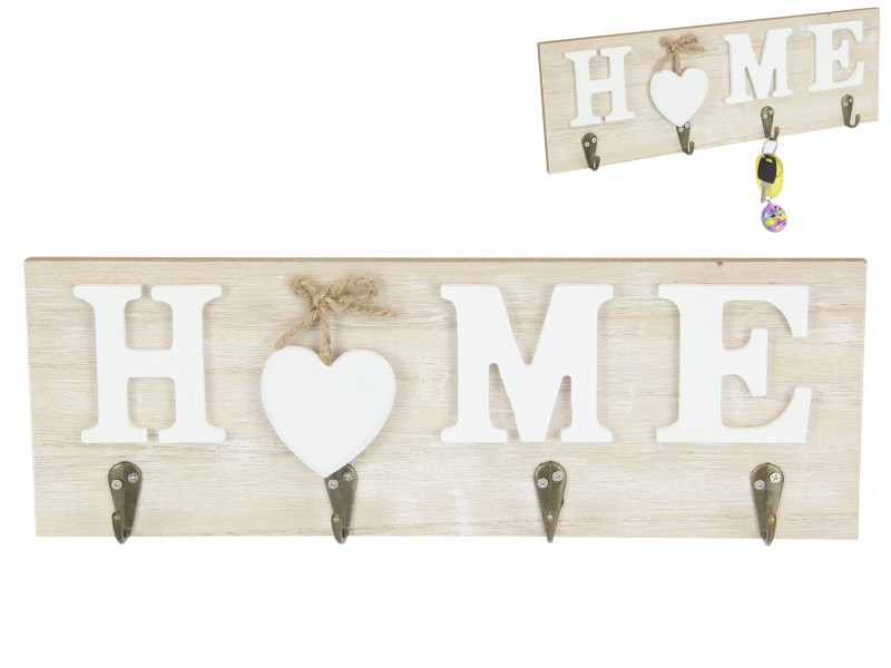 Home Key Rack with Love Heart MDF (Gift Box)